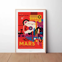 Mars Historic Sites Futuristic Sci-Fi Travel Poster PosterGoat