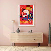 Mars Historic Sites Futuristic Sci-Fi Travel Poster PosterGoat