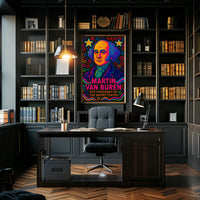 Martin Van Buren Pop Art Presidential Poster PosterGoat