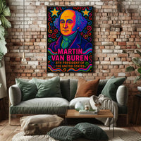 Martin Van Buren Pop Art Presidential Poster PosterGoat