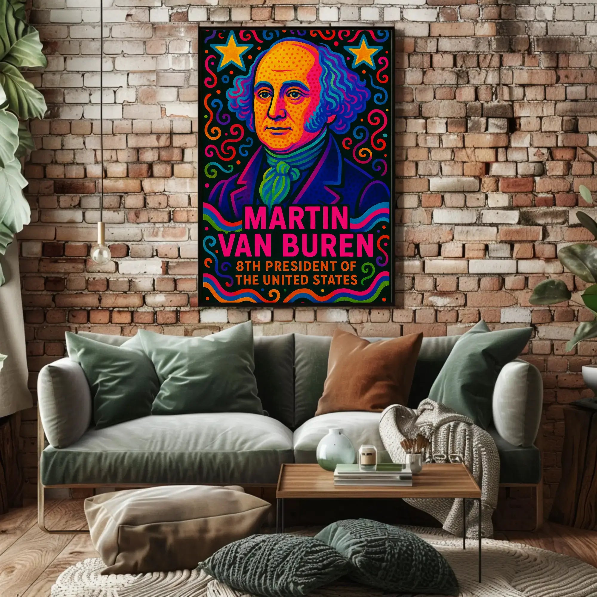 Martin Van Buren Pop Art Presidential Poster PosterGoat