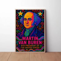 Martin Van Buren Pop Art Presidential Poster PosterGoat