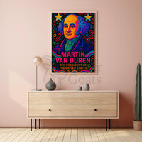 Martin Van Buren Pop Art Presidential Poster PosterGoat