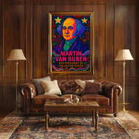 Martin Van Buren Pop Art Presidential Poster PosterGoat