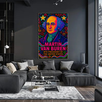 Martin Van Buren Pop Art Presidential Poster PosterGoat