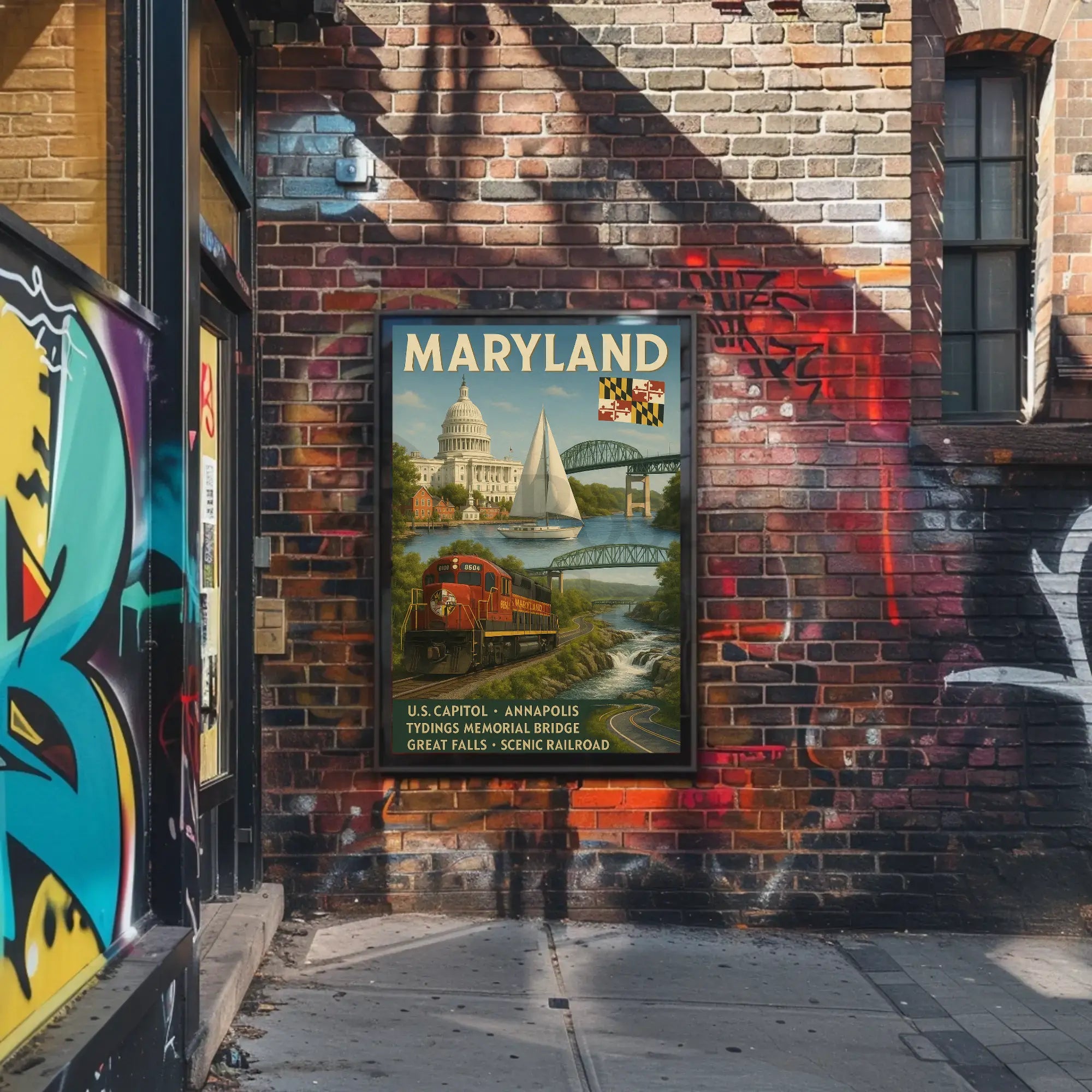Maryland's Scenic Marvels Retro Travel Poster PosterGoat