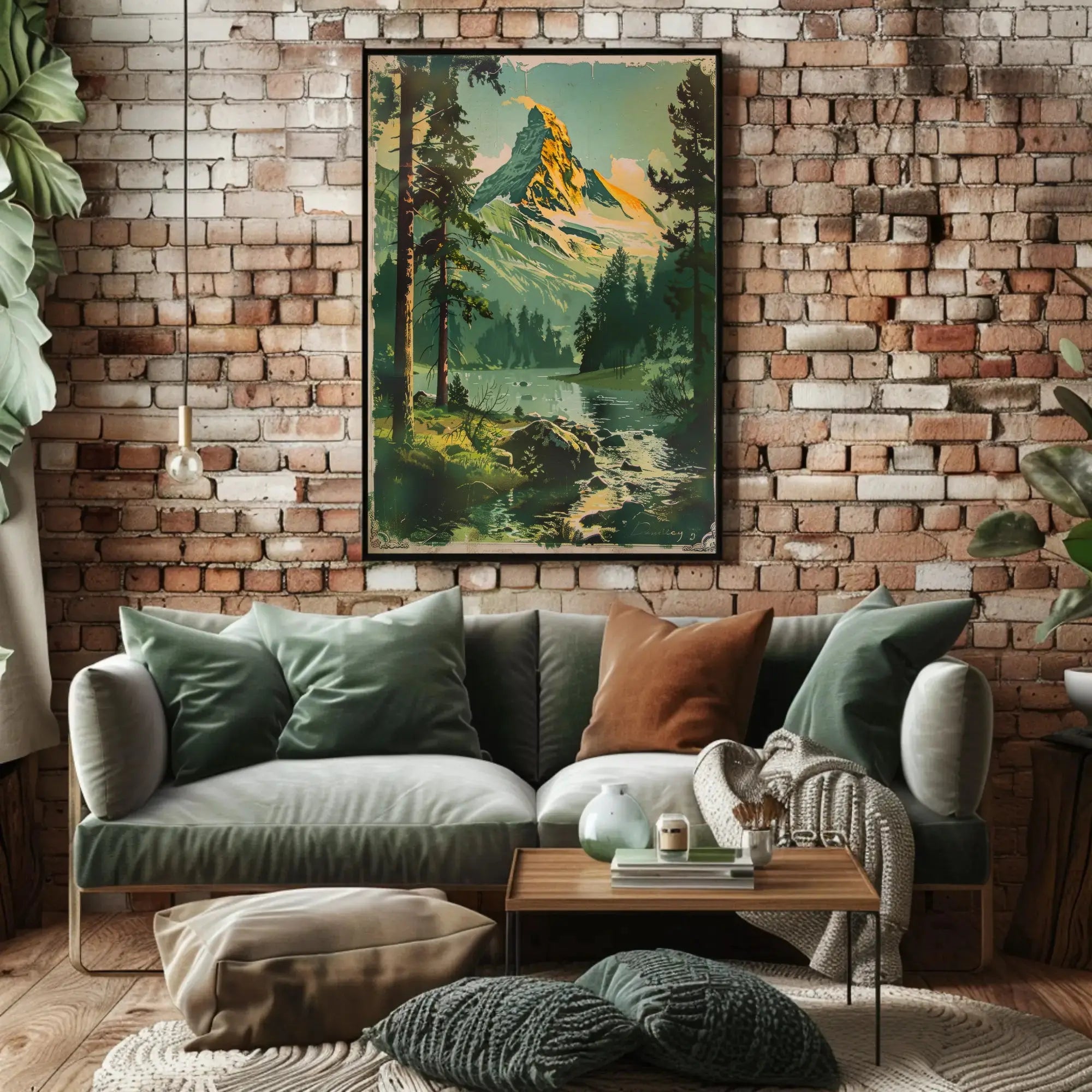 Matterhorn-Inspired Vintage Landscape National Park Poster PosterGoat