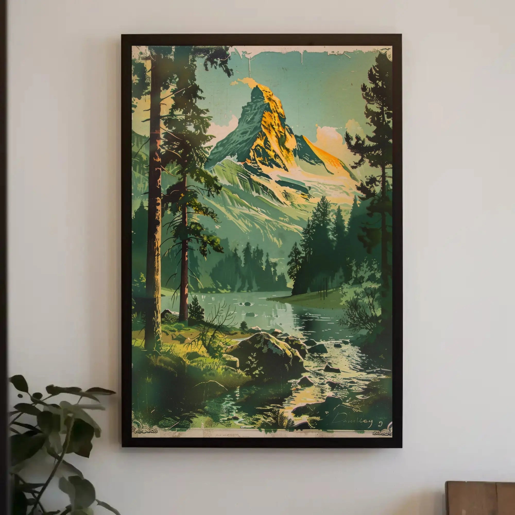 Matterhorn-Inspired Vintage Landscape National Park Poster PosterGoat