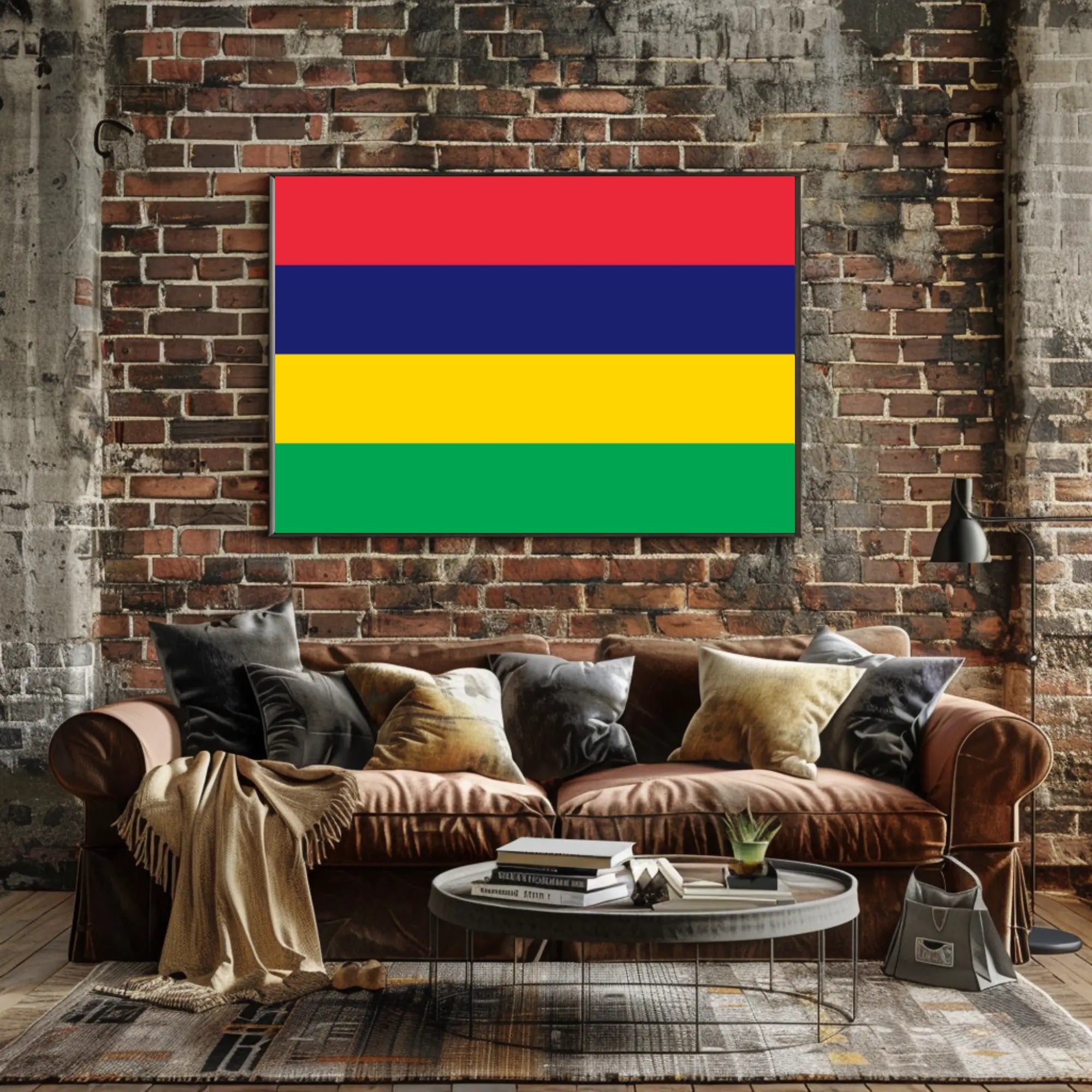 Mauritius National Flag Colorful Display Country Flag Poster PosterGoat