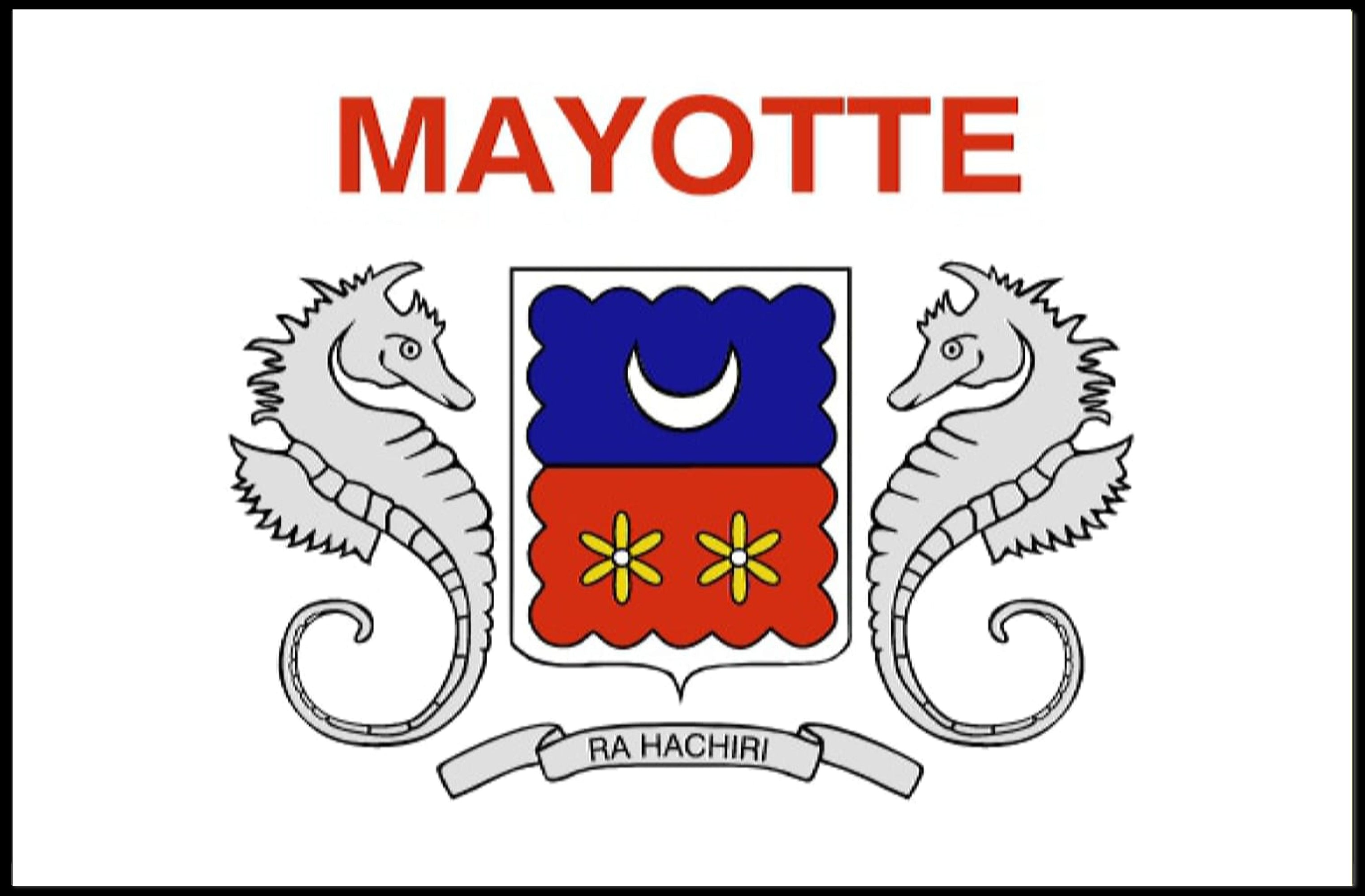 Mayotte Coat of Arms Cultural Heritage Poster PosterGoat