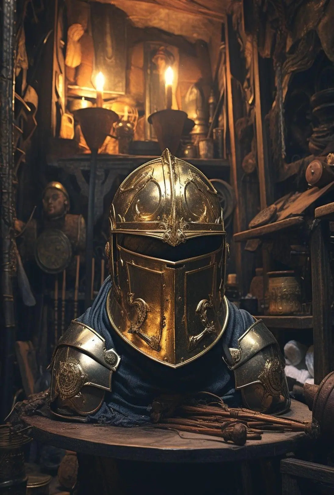 Medieval Armor and Artifacts Cultural or Heritage Poster PosterGoat