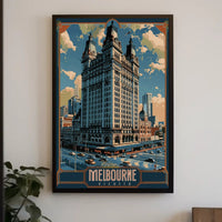 Melbourne Architectural Elegance: Urban or Cityscape Poster PosterGoat