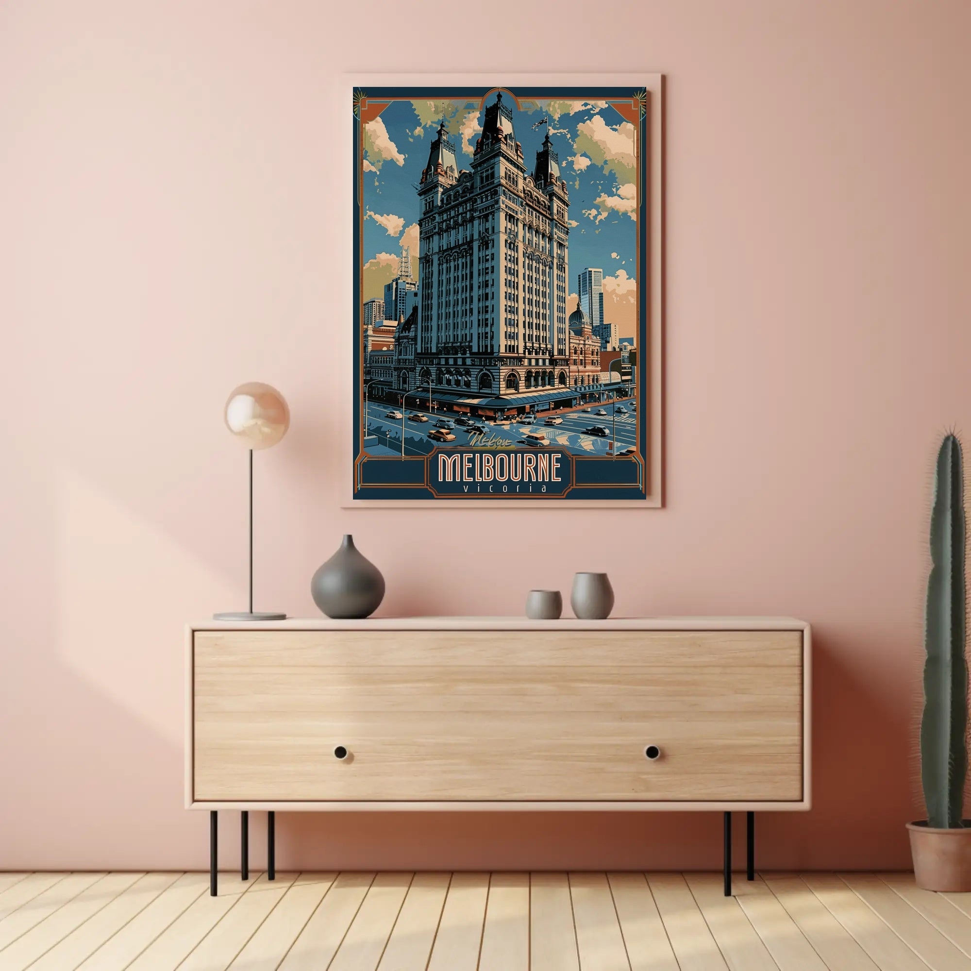 Melbourne Architectural Elegance: Urban or Cityscape Poster PosterGoat