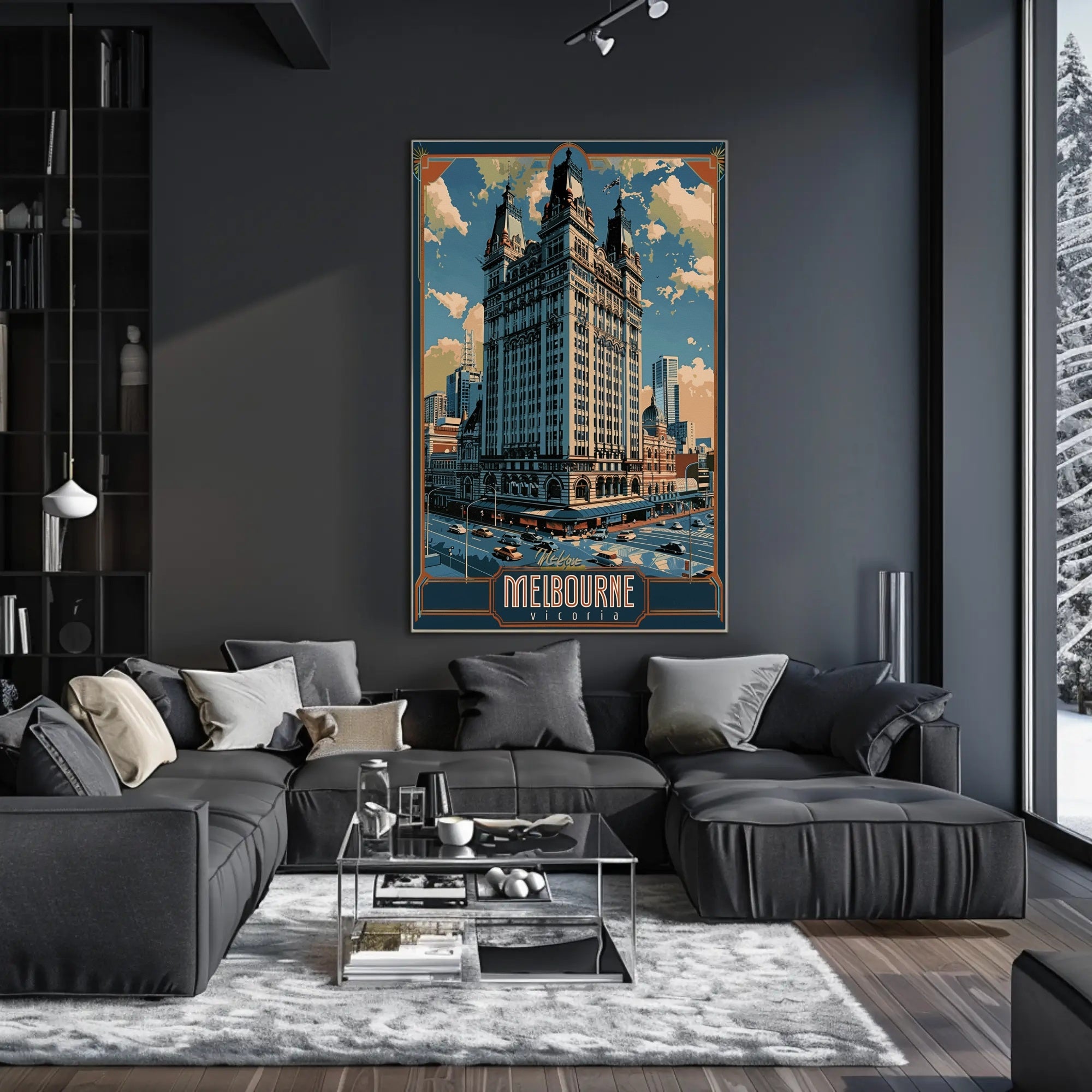 Melbourne Architectural Elegance: Urban or Cityscape Poster PosterGoat