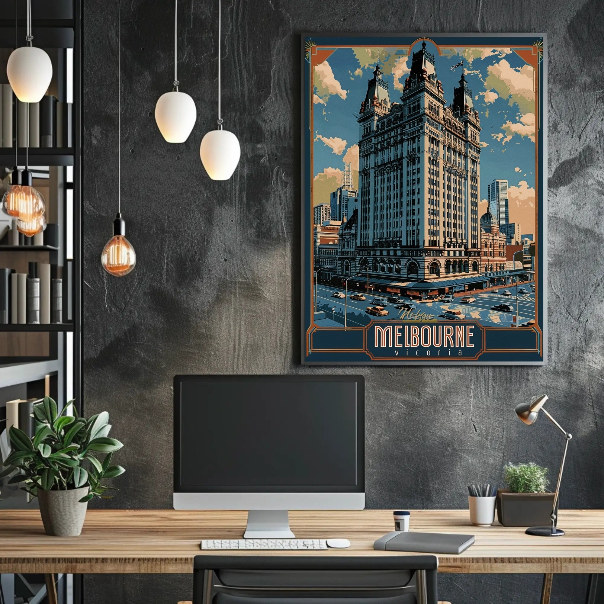 Melbourne Architectural Elegance: Urban or Cityscape Poster PosterGoat