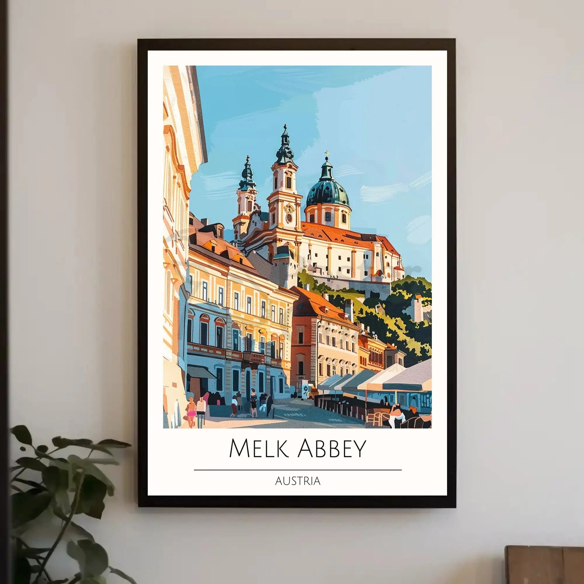 Melk Abbey Art Deco Travel Poster PosterGoat