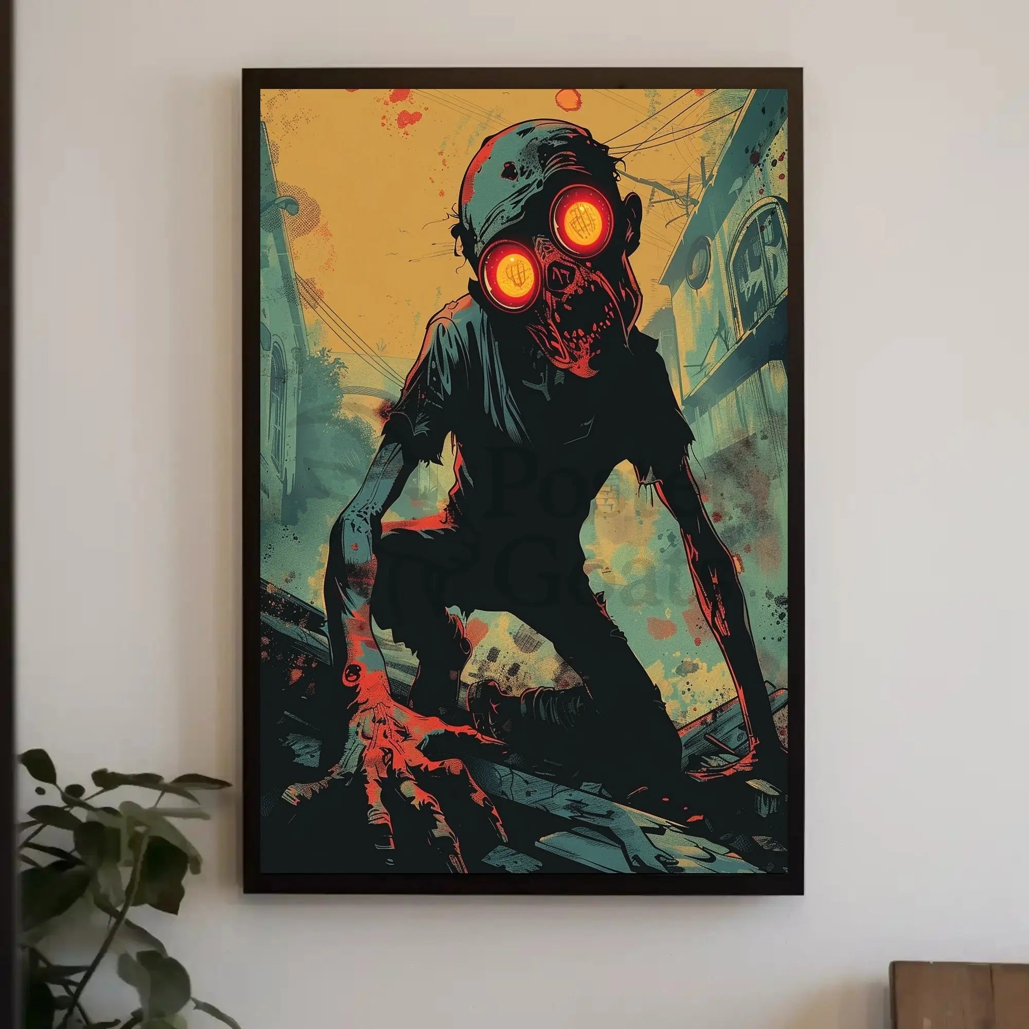 Menacing Creature in Dystopian Setting Futuristic Sci-Fi Poster PosterGoat