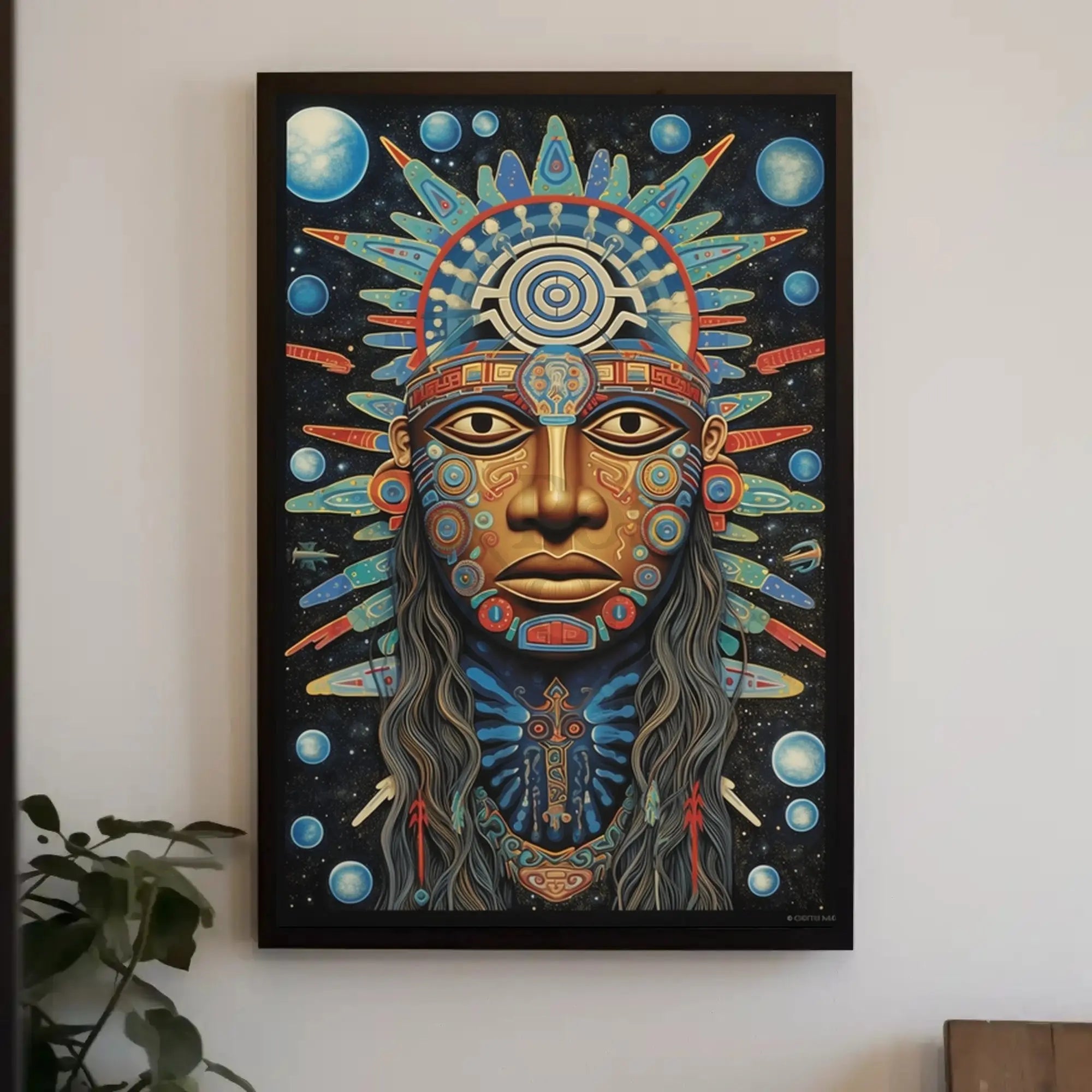 Mesoamerican Myth Meets Futuristic Sci-Fi Poster PosterGoat