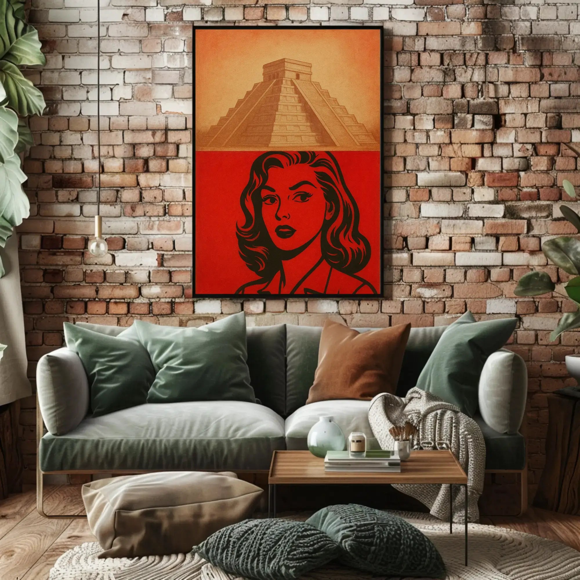 Mesoamerican Retro Adventure Pop Art Cultural Poster PosterGoat