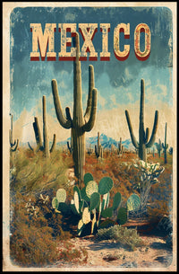 Mexican Desert Adventure Travel Poster PosterGoat