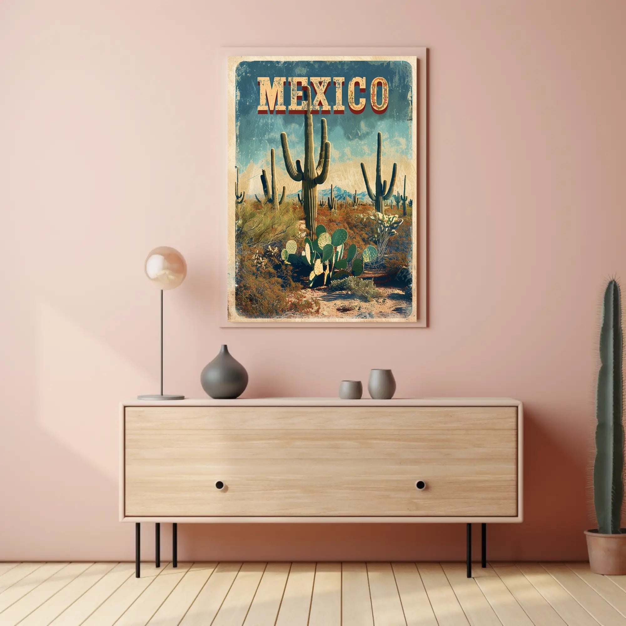 Mexican Desert Adventure Travel Poster PosterGoat
