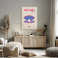 Miami Beach Modern Coastal Travel Poster PosterGoat