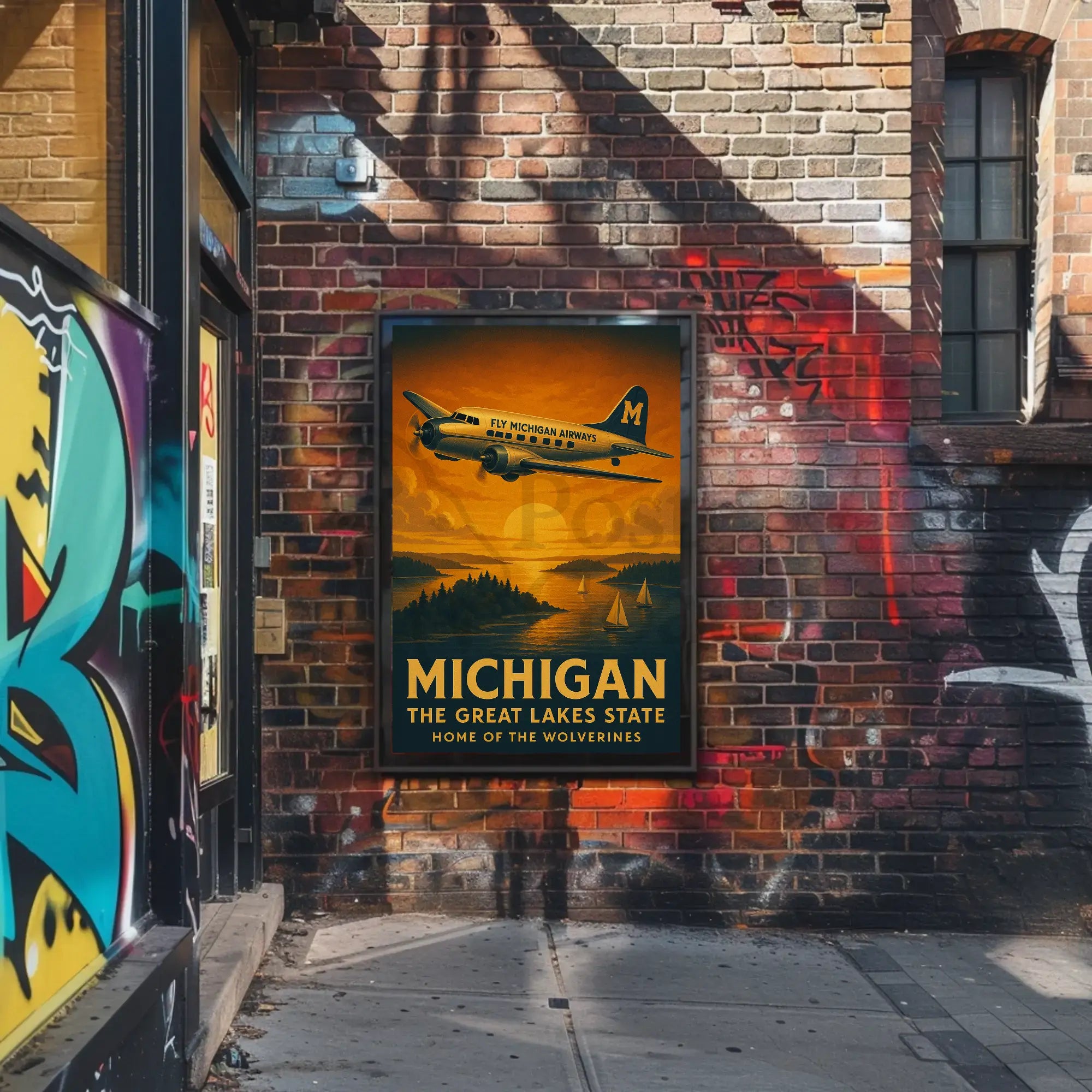 Michigan Adventure Awaits Travel Poster PosterGoat
