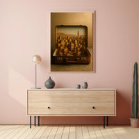 Miniature Cityscape in Suitcase: Surreal Urban Cityscape Poster PosterGoat