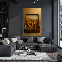 Miniature Cityscape in Suitcase: Surreal Urban Cityscape Poster PosterGoat