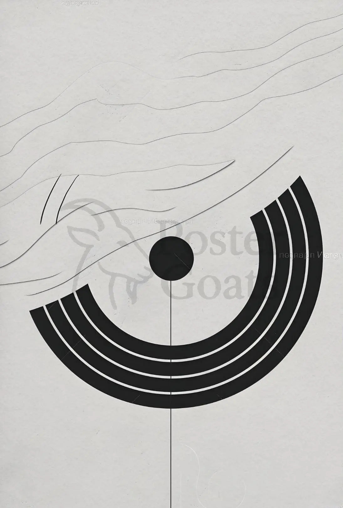 Minimalist Black and White Abstract Artistic Poster PosterGoat