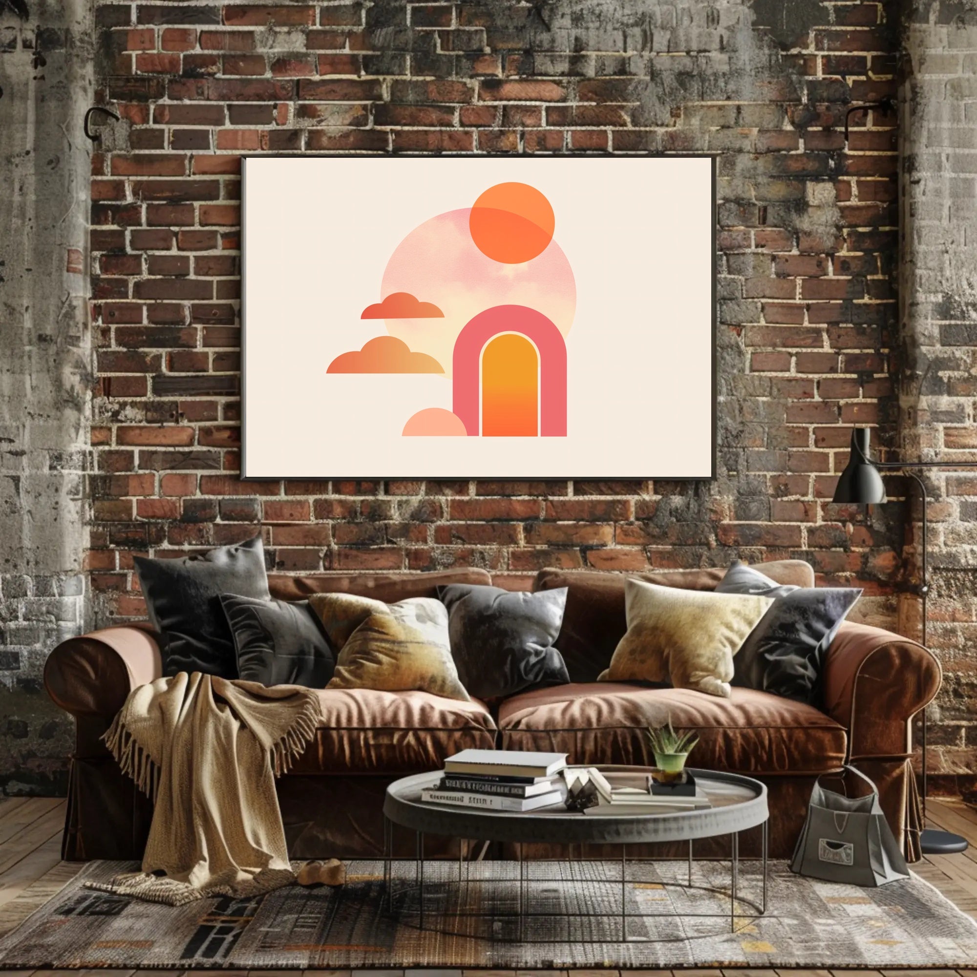 Minimalist Pastel Archway Modern Abstract or Artistic Poster PosterGoat