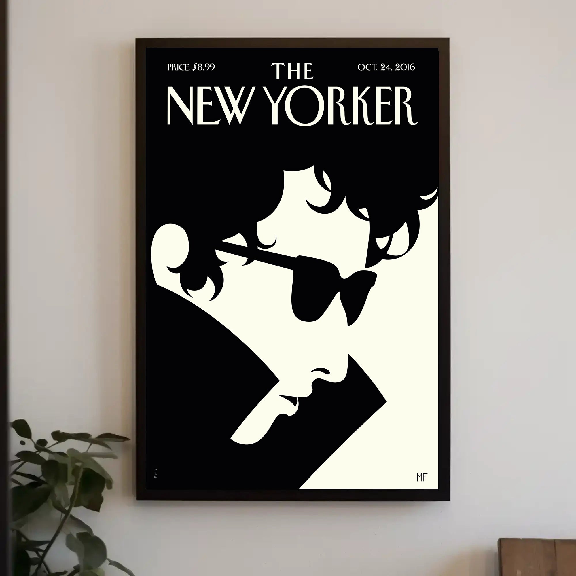Minimalist Silhouette with Sunglasses Art - Pop Culture Poster PosterGoat