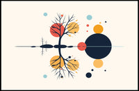 Minimalist Tree Reflection Symmetry: Abstract or Artistic Poster PosterGoat