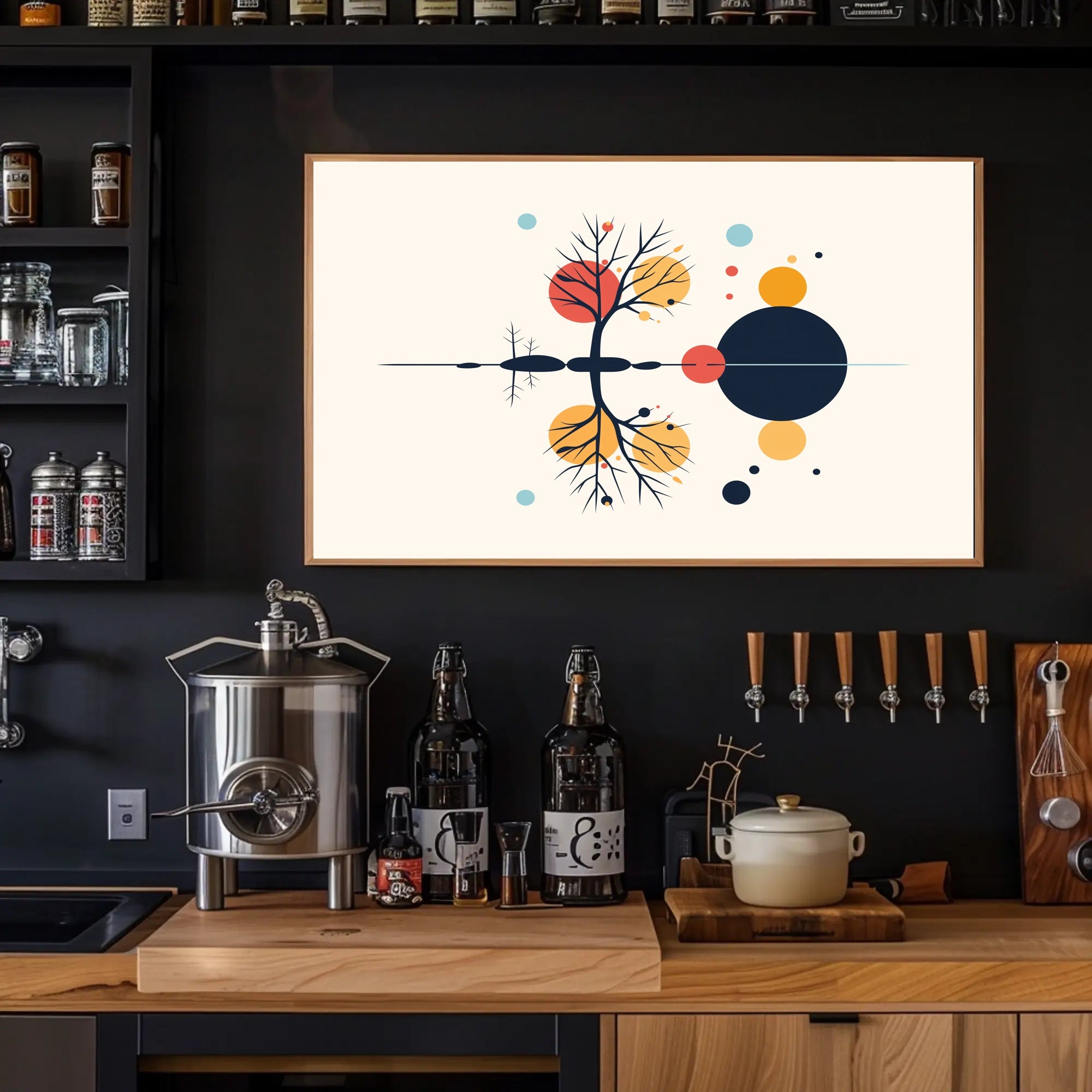 Minimalist Tree Reflection Symmetry: Abstract or Artistic Poster PosterGoat