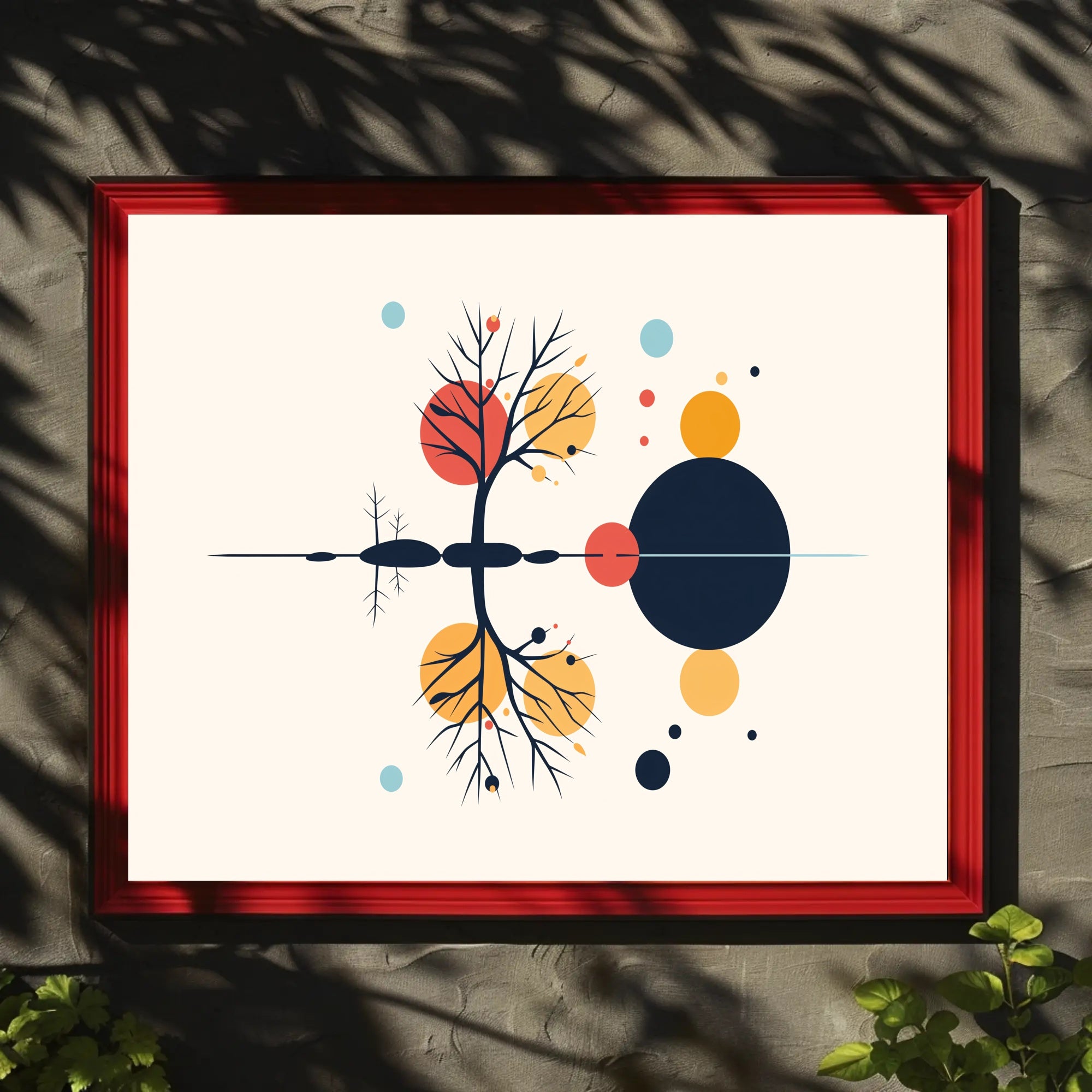 Minimalist Tree Reflection Symmetry: Abstract or Artistic Poster PosterGoat