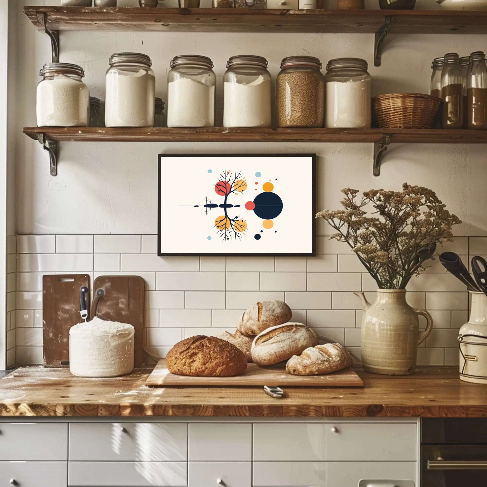 Minimalist Tree Reflection Symmetry: Abstract or Artistic Poster PosterGoat