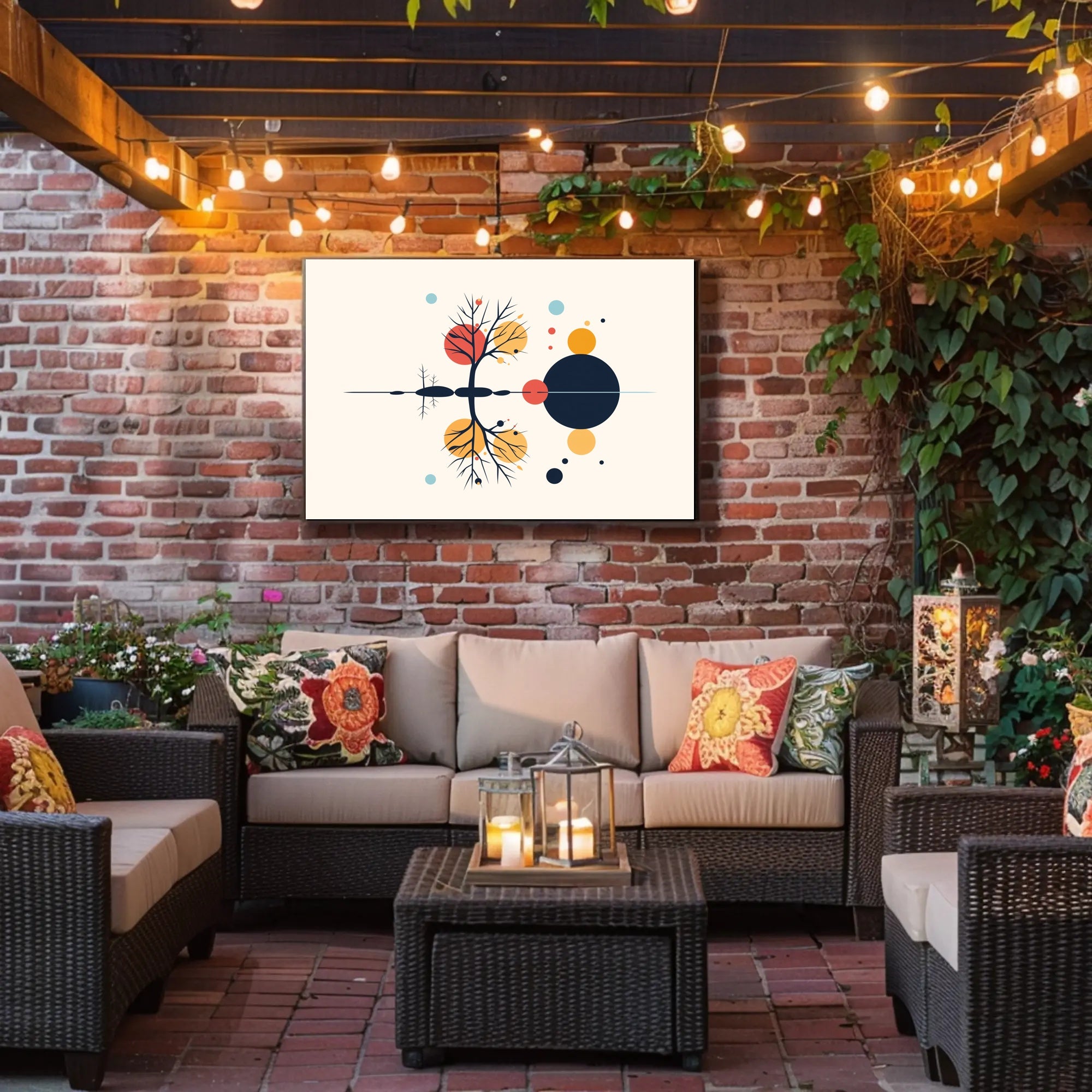 Minimalist Tree Reflection Symmetry: Abstract or Artistic Poster PosterGoat