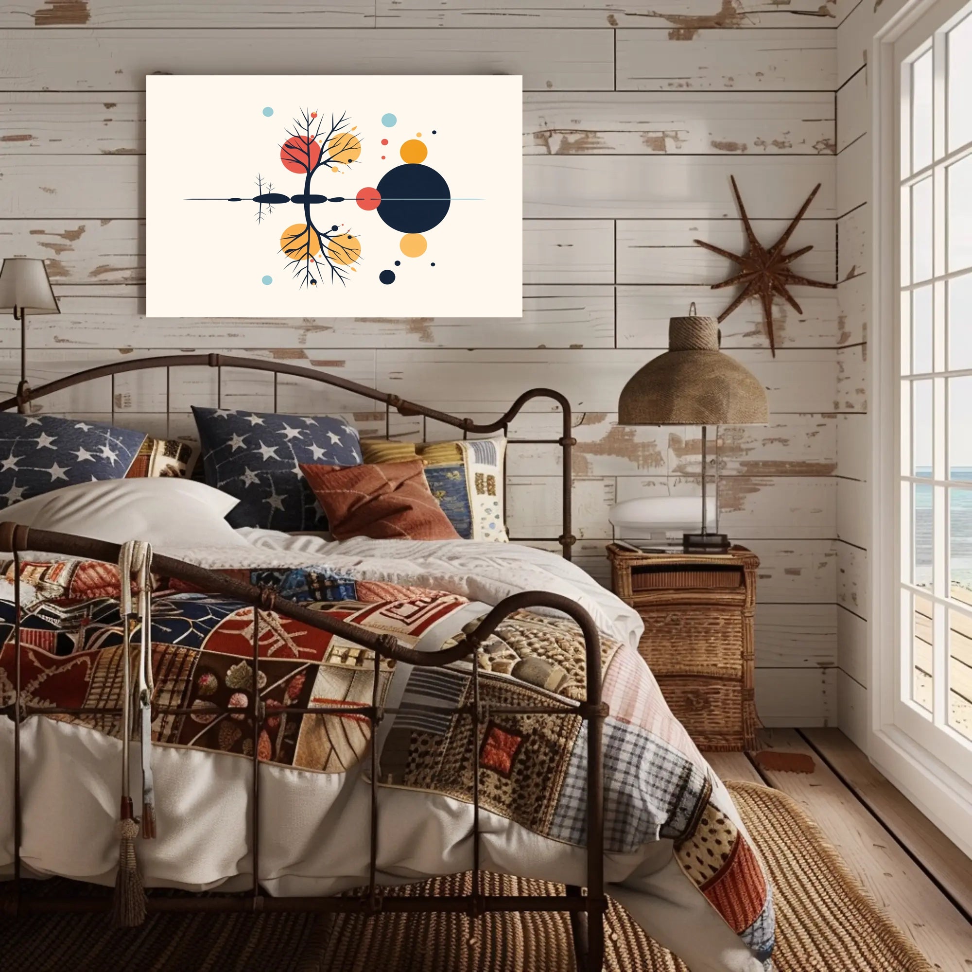 Minimalist Tree Reflection Symmetry: Abstract or Artistic Poster PosterGoat