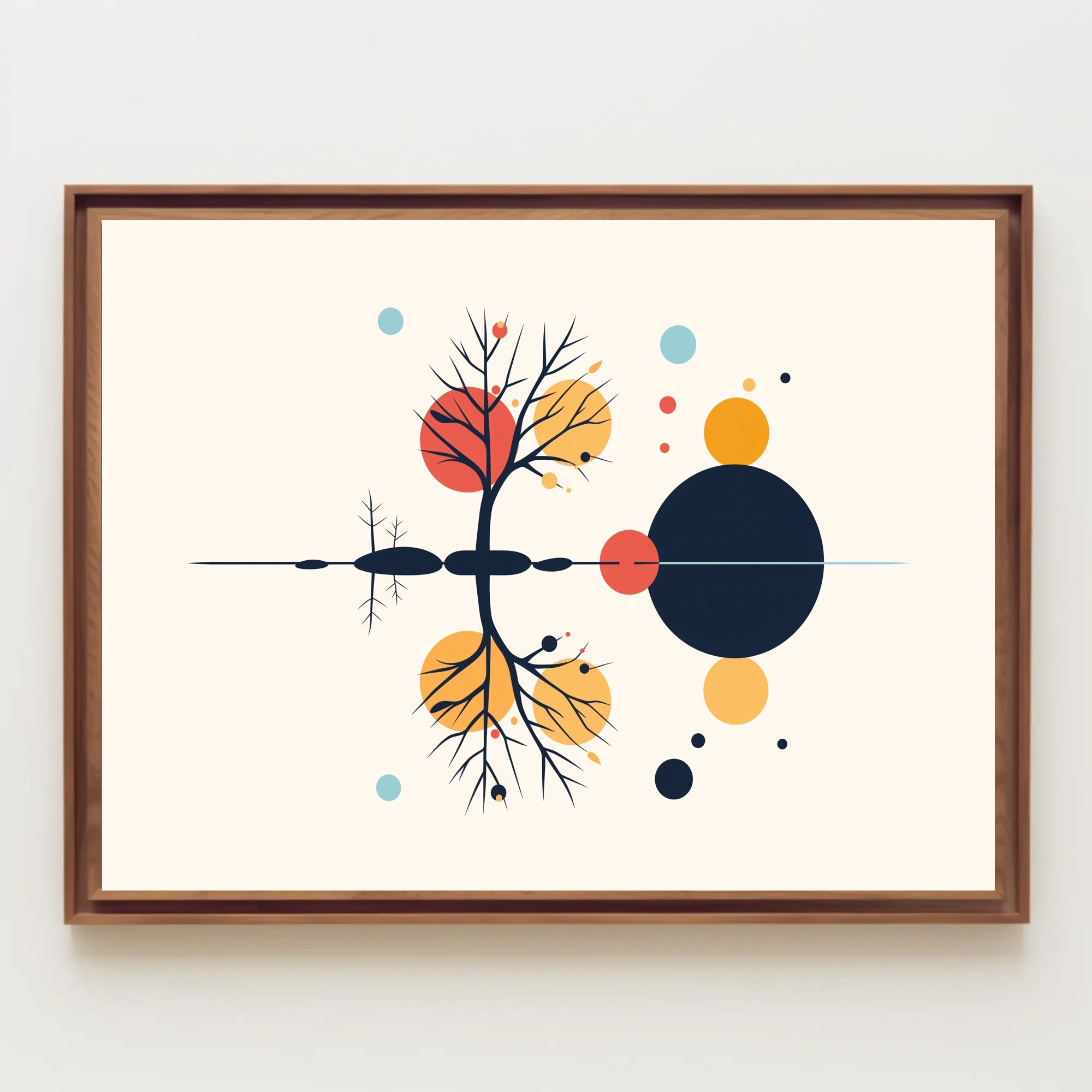 Minimalist Tree Reflection Symmetry: Abstract or Artistic Poster PosterGoat