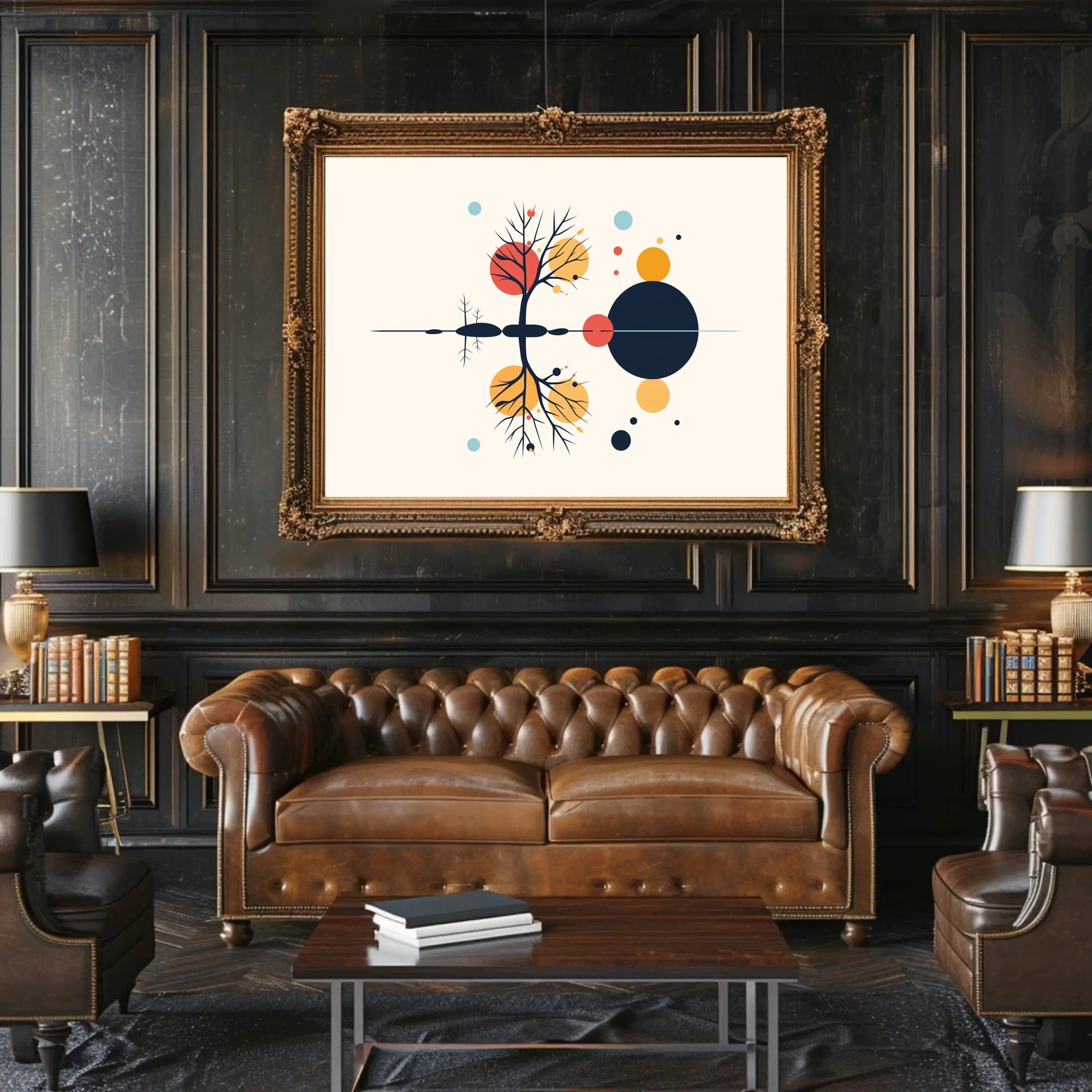 Minimalist Tree Reflection Symmetry: Abstract or Artistic Poster PosterGoat