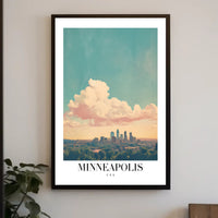 Minneapolis Skyline Tranquil Urban Cityscape Art Poster PosterGoat