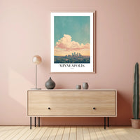 Minneapolis Skyline Tranquil Urban Cityscape Art Poster PosterGoat