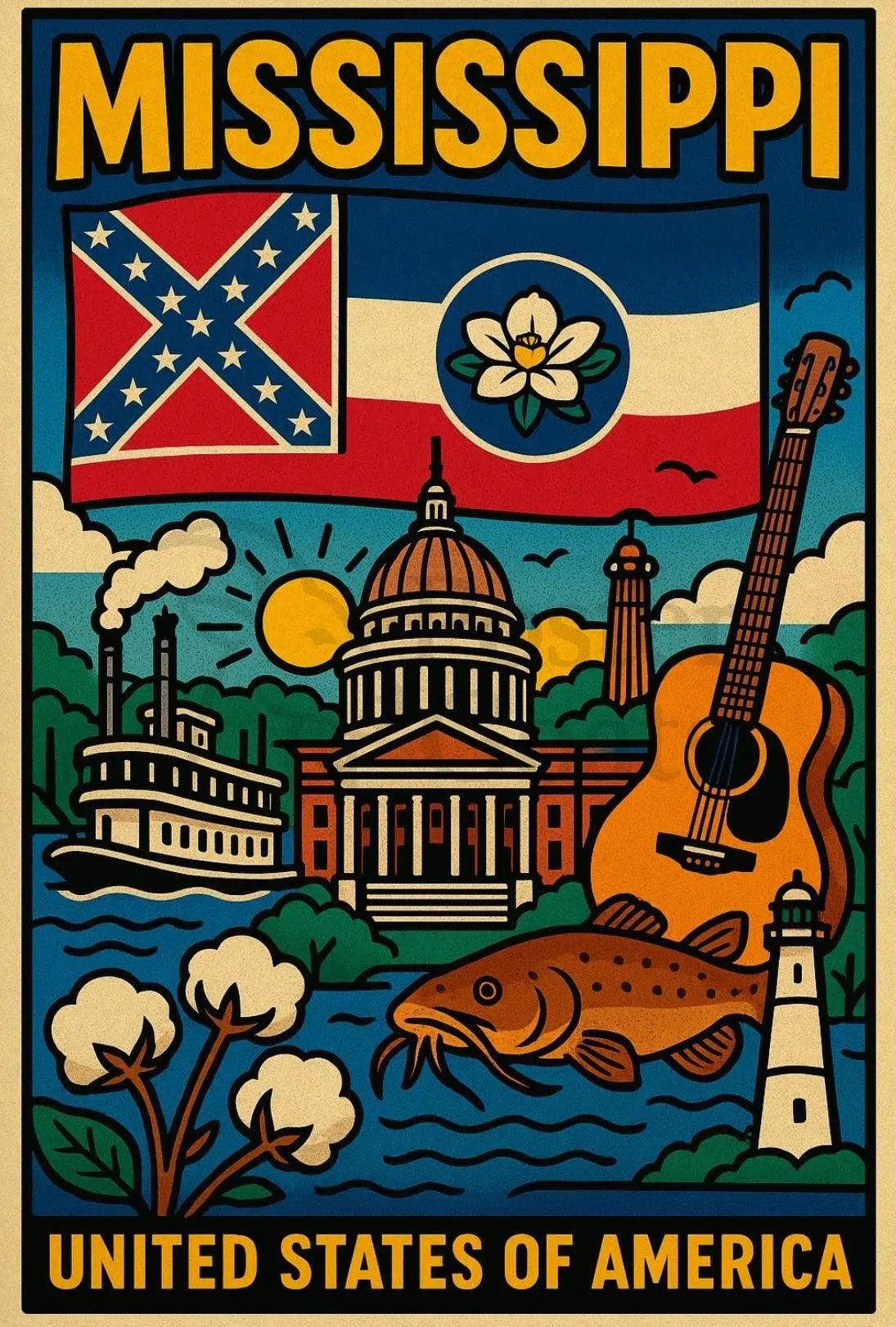 Mississippi Cultural Heritage Celebration Poster PosterGoat