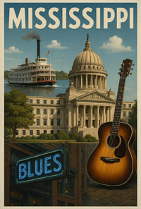 Mississippi Musical Heritage Cultural or Heritage Poster PosterGoat