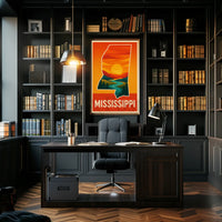 Mississippi Scenic Adventure Vintage Travel Poster PosterGoat