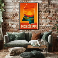 Mississippi Scenic Adventure Vintage Travel Poster PosterGoat