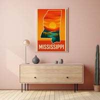 Mississippi Scenic Adventure Vintage Travel Poster PosterGoat