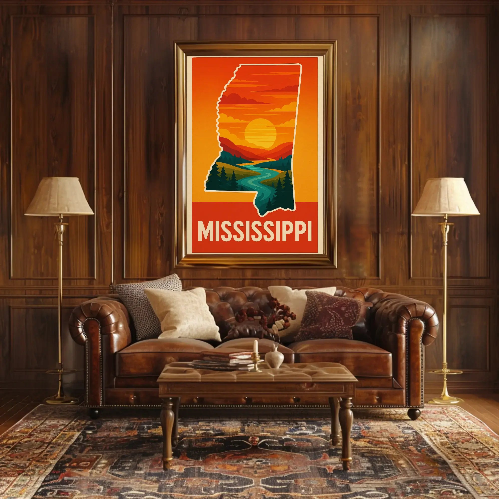 Mississippi Scenic Adventure Vintage Travel Poster PosterGoat