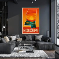 Mississippi Scenic Adventure Vintage Travel Poster PosterGoat