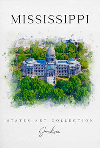 Mississippi's Elegant Architectural Landmark Artistic Heritage Poster PosterGoat